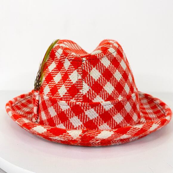 Vintage Paul Bear Bryant Original Houndstooth Hat Crimson 7 1/8 Alabama Football - Picture 10 of 15